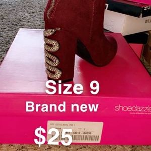 Wine red snake heels